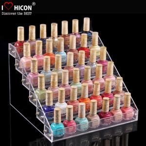 Wholesale Custom Logo Clear Acrylic Counter Display Racks 5 Step For Nail Polish Retailing from china suppliers