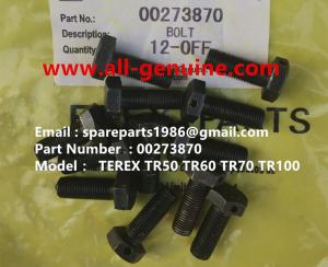 Wholesale TEREX 00273870 BOLT OFF HIGHWAY NHL DUMP TRUCK TR35 TR50 TR60 TR100 3305B 3305F 3303 3307 TR45 TR70 MT4400 from china suppliers