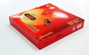 Wholesale Elegent Red Printed Recycled Paper Gift Boxes , Moon Cake packaging from china suppliers