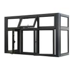 Custom Size Thermal Break Aluminum Casement Glass Windows For Hanging Curtain