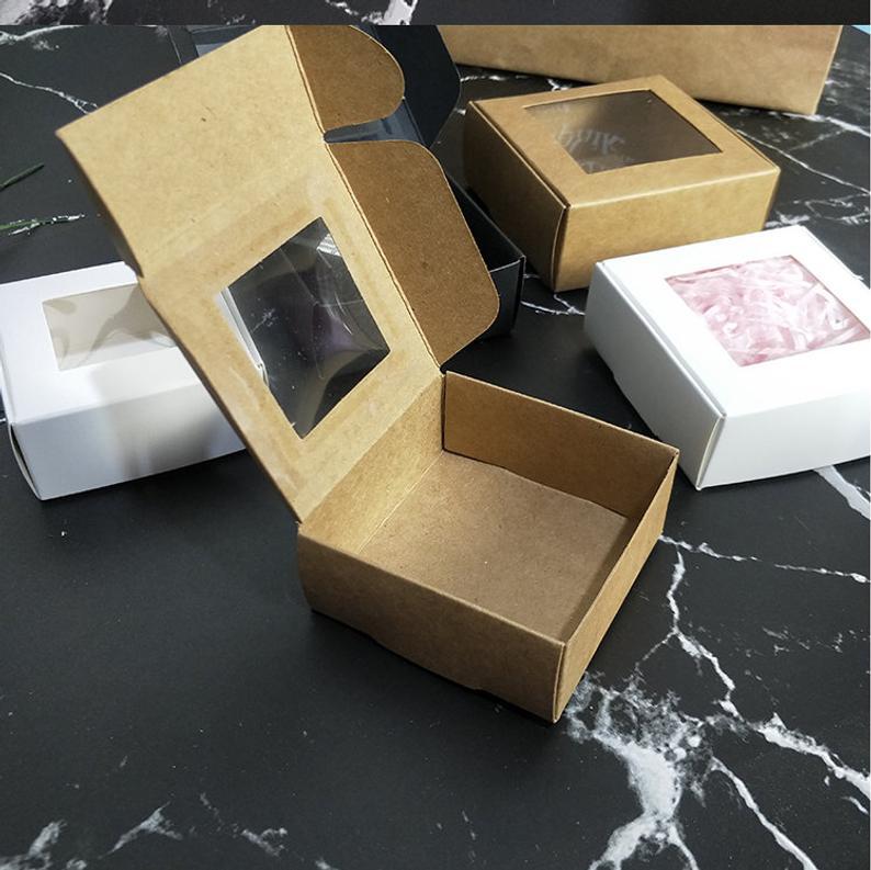 Square Transparent Craft Paper Accessory White Card Present Gift Direct and Hot Stamping