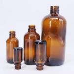 Luxury 16Oz Amber Packaging Lotion Glass Boston Bottle