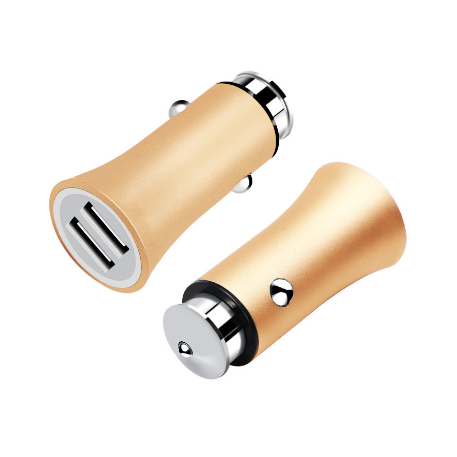 3.1A New Aluminium Alloy Dual USB Car Charger for iPhone iPad iPod Camera Car Charger