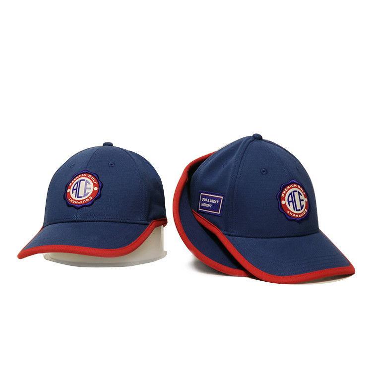 Customizable Blue Embroidered Baseball Caps Sports Caps With Embroidered Patch