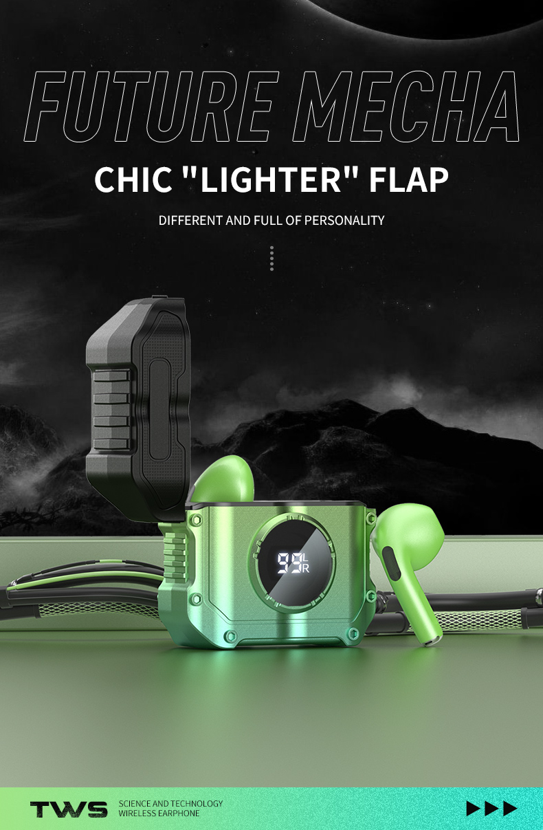 Wireless Earbuds Hoya HIFI Stereo Blue tooth In Ear Earphones with ENC and Led Display