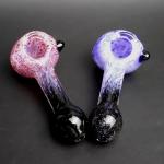 Elegant Colorful Compact Size Glass Hand Pipe For Smoking Lightweight
