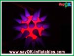 Attractive 12 Led Lighting Inflatable Star 190T Nylon Cloth Purple And Red
