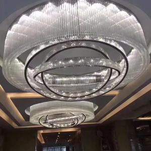 Wholesale E14 / E12 Hotel Lobby Chandelier Wedding Venue Chandelier With Crystal Lamp Arm from china suppliers