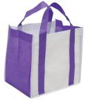 Custom Printed Promotional Carrier Bags Shopping Totes in Green /, Purple /