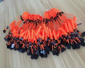 Wholesale Plastic orange short spiral spring coil lanyard leash with black plastic clip safety coils from china suppliers