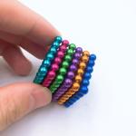 N35 NdFeB Sphere Magnet 216pcs 5x5x5mm Colorful Neo Cube Magnet
