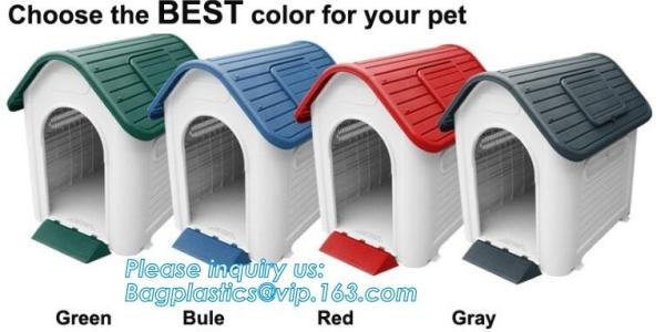pet cage , plastic dog house with lock , dog house with steel door, Plastic Dog