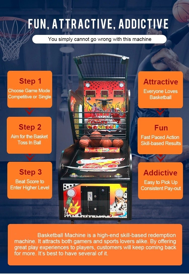 Boxing Luxury Basketball Shooting Game Machine For Amusement Park 1 Year Warranty