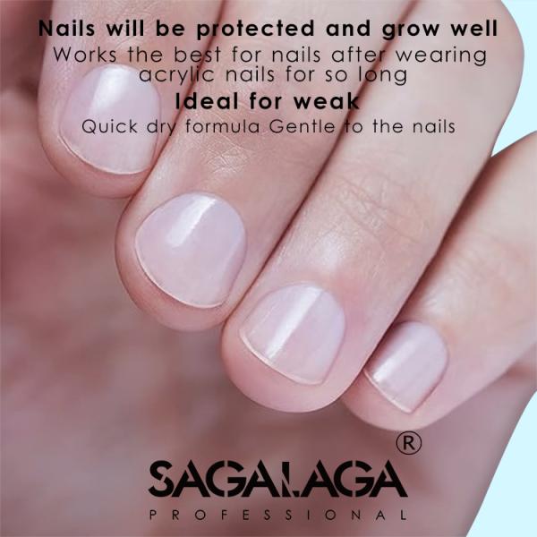 3 in 1 Nail Hardener Repair Strengthen for Damaged and Thin Nails Top&Base Coat