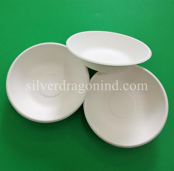 Quality Biodegradable Disposable Sugarcane Pulp Paper Bowl, Food Grade, 460ml for sale