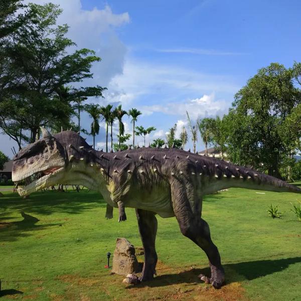 Theme Park Realistic Animatronic Dinosaur Carnotaurus With Movement And Sound Customization