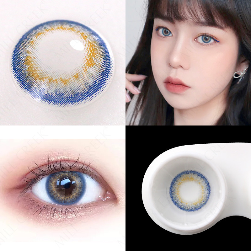 Oem 14.2 Natural Soft Honey Gray Contact Lenses Two Tone