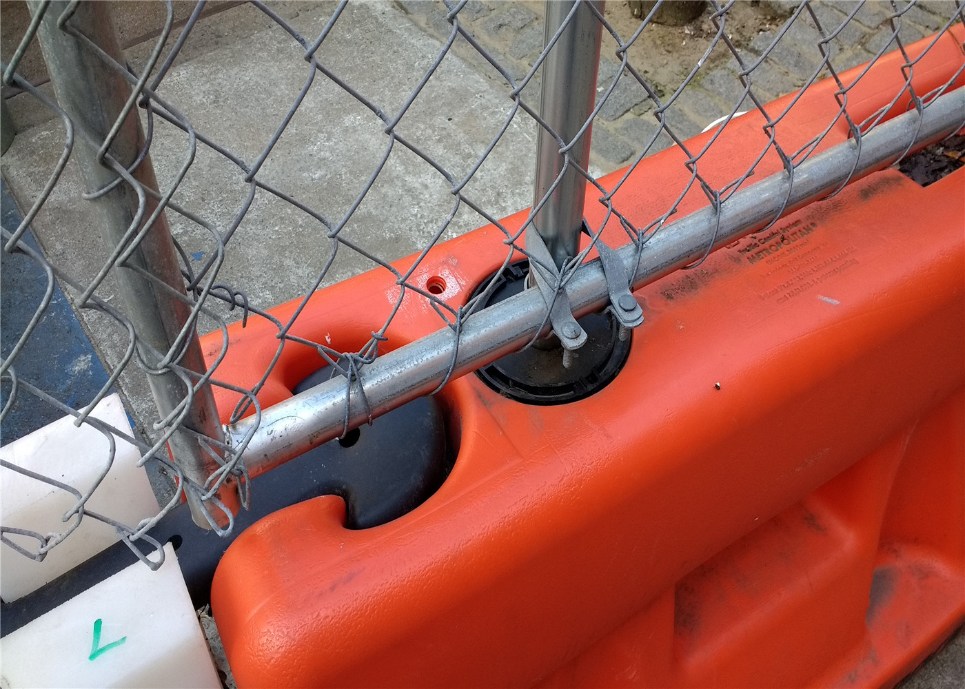 Pre - Galvanized Pipes 14 Microns Portable Chain Link Fence Panels