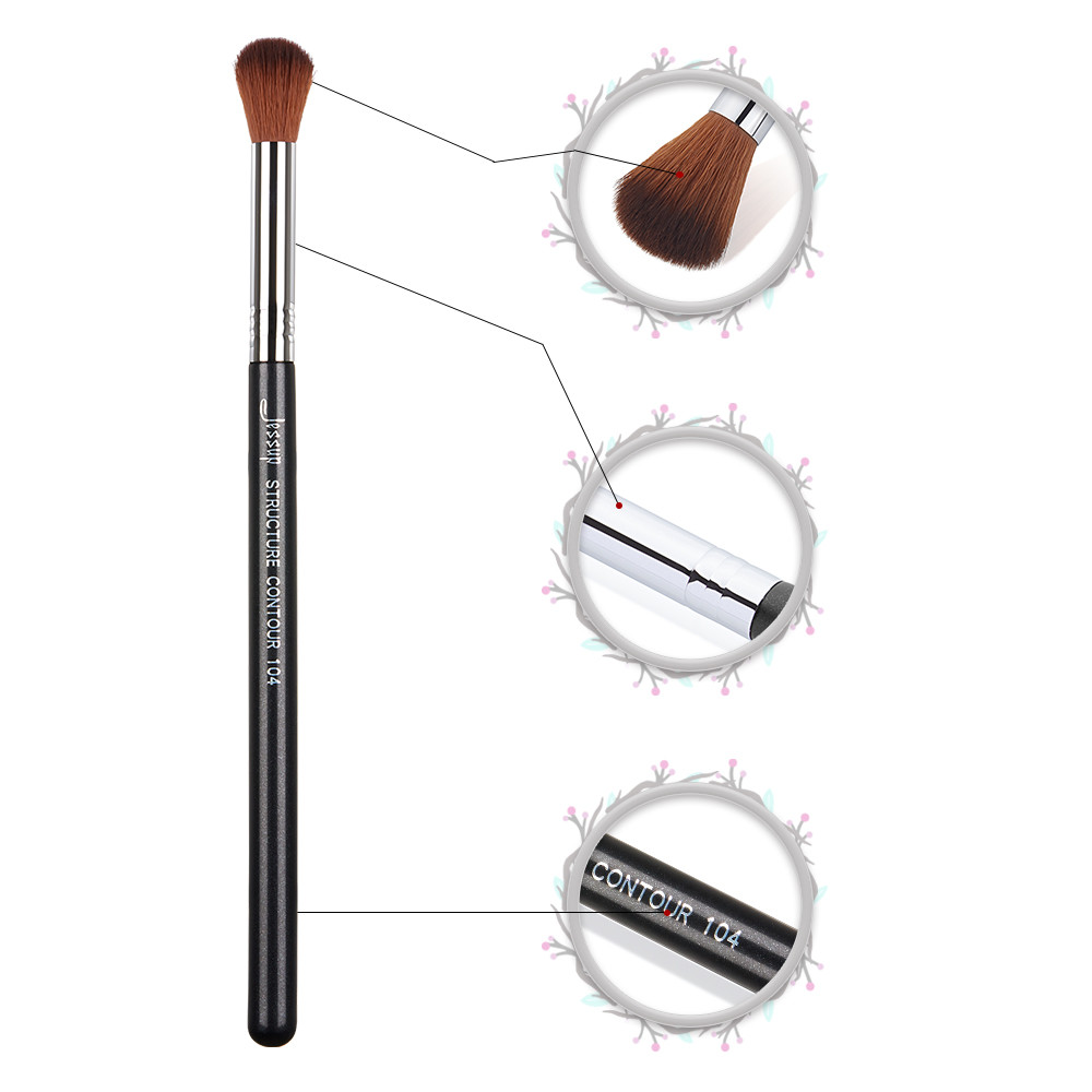 Anti Bacterial Contour Makeup Brush Scratch Resistant Light Weight