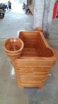wooden bathtub, bath tub