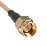 Gold Contact RG316 Coaxial Cable SMA Male Straight Plug To SMA Female Bulkhead