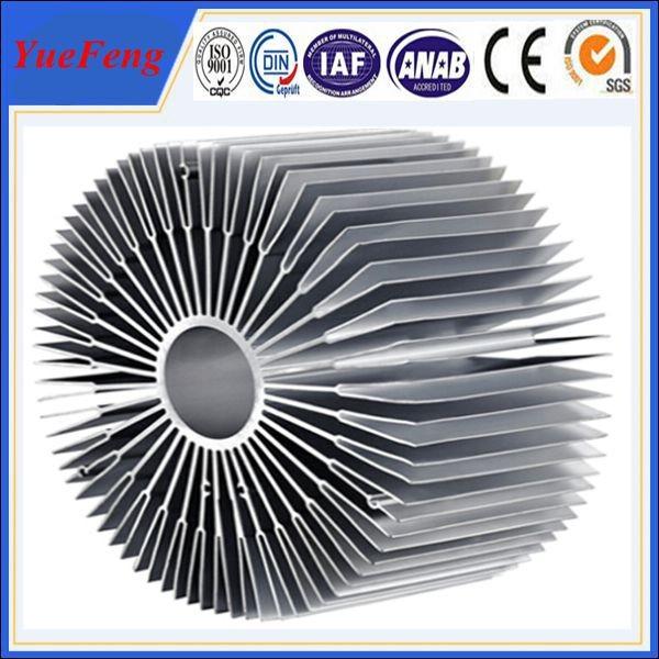 Hot sale aluminium led radiator profile, OEM style sunflower led aluminum