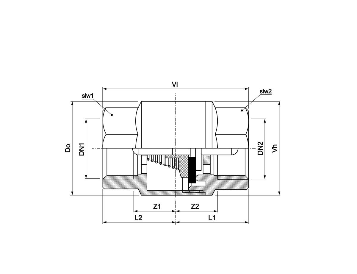 Vertical Forged 1 Inch Check Valve Brass INOJY5000 Series 1/2inch - 4inch Brass Check Valve