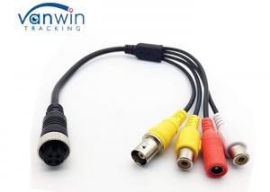 Wholesale Bare Copper Wire DVR Accessories Aviation Female To 2 RCA Jack BNC Female DC Male Adapter M12 from china suppliers