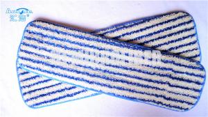 Wholesale Blue White Stripe Dyed Yarn Microfiber Twist Mop Heads Eco friendly , 500gsm Density from china suppliers