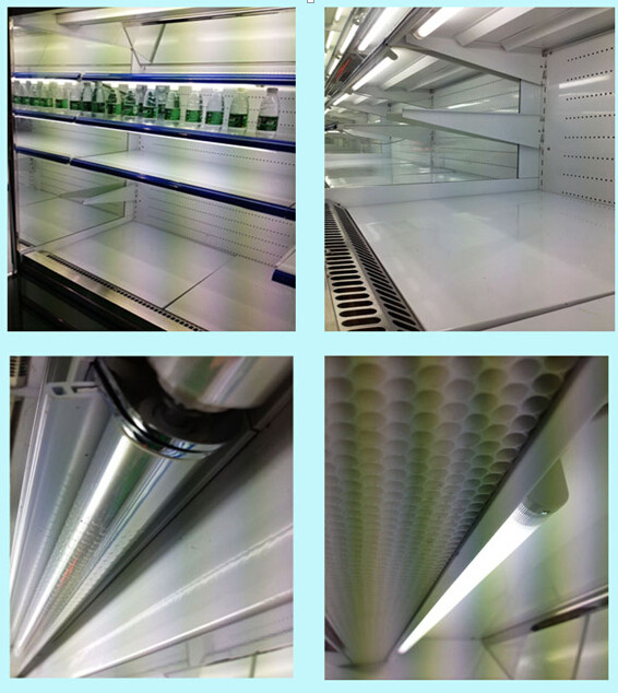 Remote System Multideck Front Open Display Freezer For For Beverage , Milk