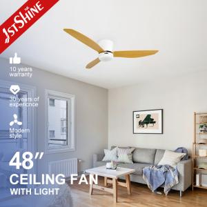Wholesale Quiet DC Motor Flush Mount Ceiling Fan With Led Light Decorative from china suppliers