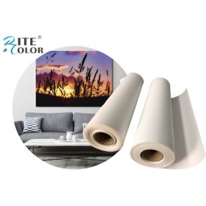 220gsm Inkjet Polyester Canvas Rolls Aqueous Waterproof  Matte Anti Cracking
