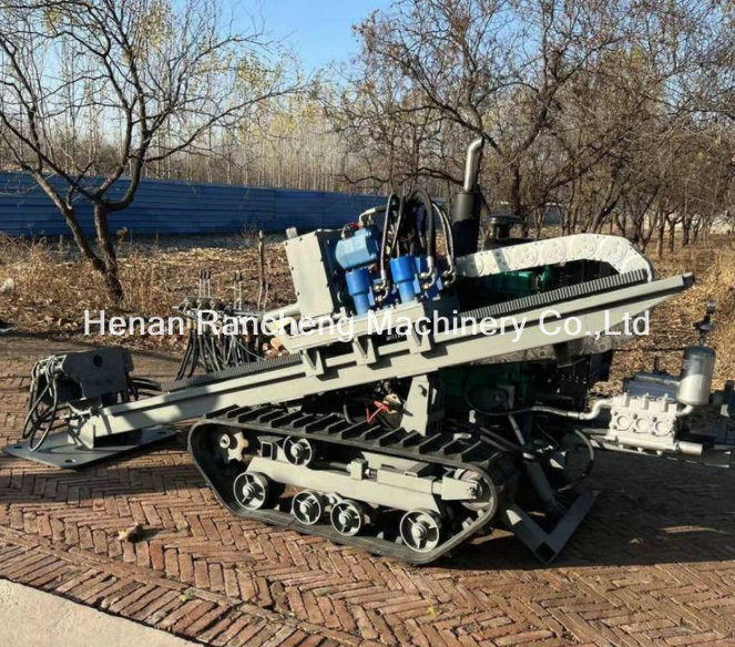 160KN Horizontal Directional HDD Drilling Rig 62KW Rubber Crawler Mounted Moving