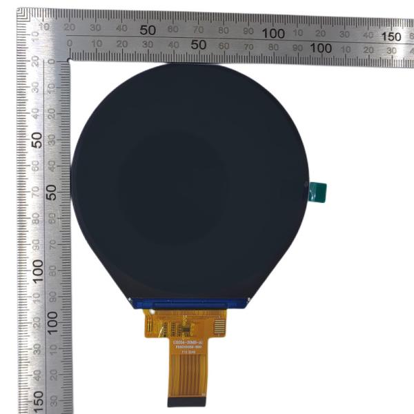 3.5-Inch Round Industrial Display | 800×800 High Resolution, 30 Pins MIPI Interface, 300cd/m² Brightness, for Control Panels & Smart Instrumentation