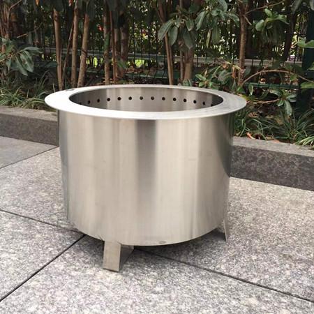Double Wall 18 Inch Stainless Steel Fire Pit Smokeless 45.5cm Outdoor Smokeless