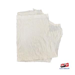 Wholesale Good Absorbency 10Kg 20Kg 25Kg Trapo Industrial use 25-55 cm oil wahter absorption white t shirt rags from china suppliers