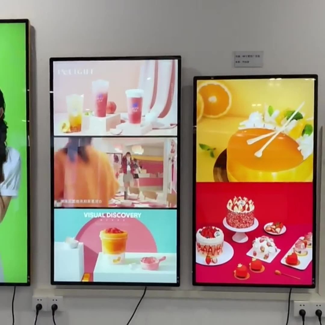 Super slim 20mm thickness Metal casing 32" inch LED TFT LCD monitor 400-700nit for advertising signage menu board CCTV display
