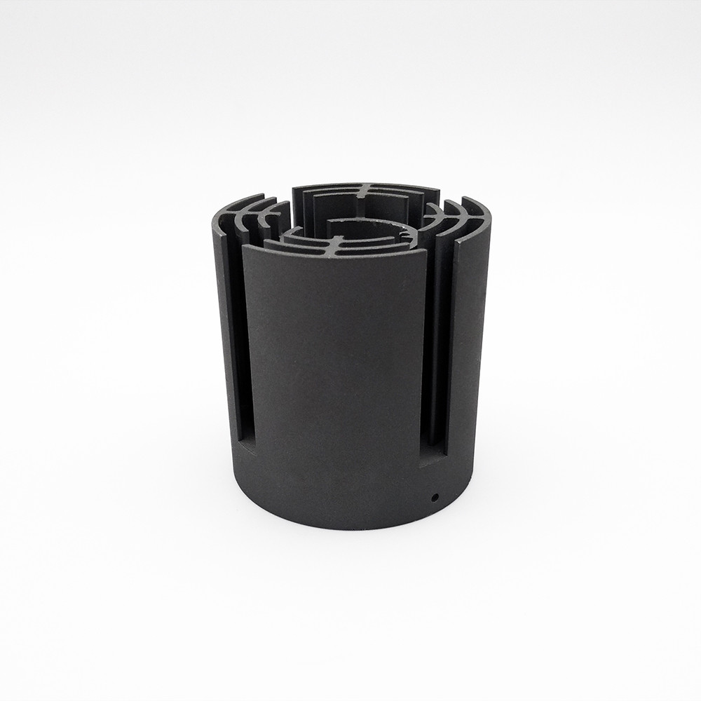 Round Cold Forging Heat Sink With Sand Blast And Anodizing Grey Surface Treatment