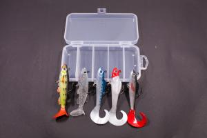 Wholesale Rubber Lead Equipped Fish Set Fishing Lure Baits 5 Pcs/Box Multicolor from china suppliers