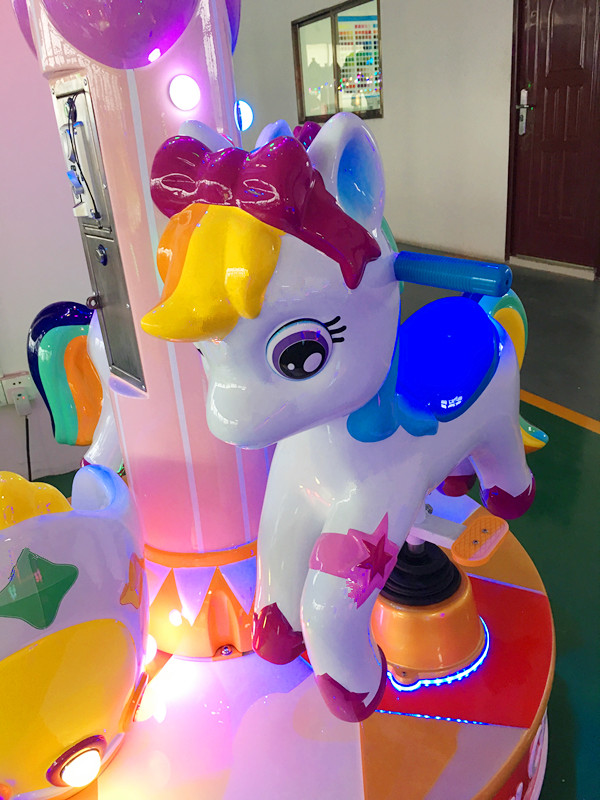 Crown Carousel for Amusement Park Kid's Fun Roundabout Horse