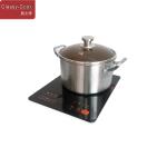 2200w Black Crystal Plate Single Induction Stove Top 380*295mm Size