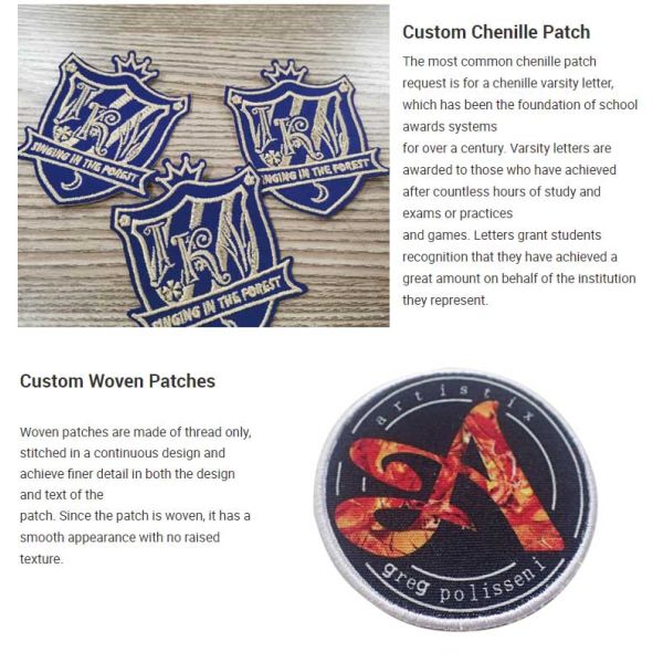 Customized Eco-Friendly Embroidery Patches With Different Colors and Effects Hot Melt Adhesive on the Back