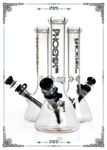 Wholesale PHOENIX STAR Beaker Bong Glass Water Pipe With Black Plastic Clip And Bowl from china suppliers