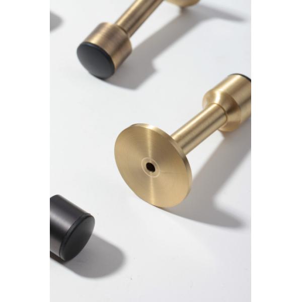 Amertop Brass Door Stops Black Brushed Rubber Door Holder 54mm 45mm