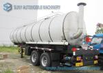 Cylinder Flue Heating Asphalt Tanker Trailer 2 Axle High Capacity 32000L