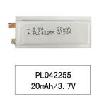 Ultra Thin Lithium Polymer Battery 3.7v 20mAh Li-Ion LCO Battery 0.47mm 042255