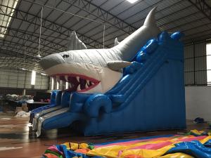 Wholesale Outdoor Water Slides Backyard Shark Inflatable Water Slide for Kids and Adults from china suppliers