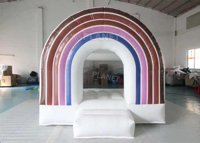 Mini Wedding Rainbow Jumping Inflatable Bouncer Colorful Inflatable Bouncy Castle