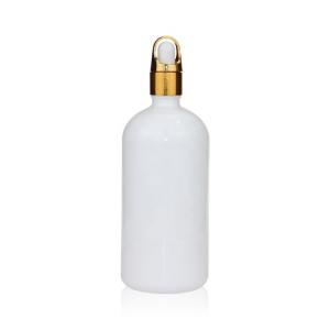 Wholesale White Round 200ml Oil Dropper Glass Bottle With Glass Dropper Cap from china suppliers