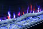 1100mm Multi Sided Electric Fireplace Dining Room Display Screen Sleek Linear